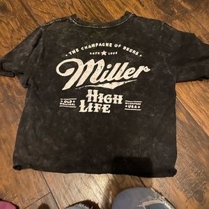 miller lite crop top